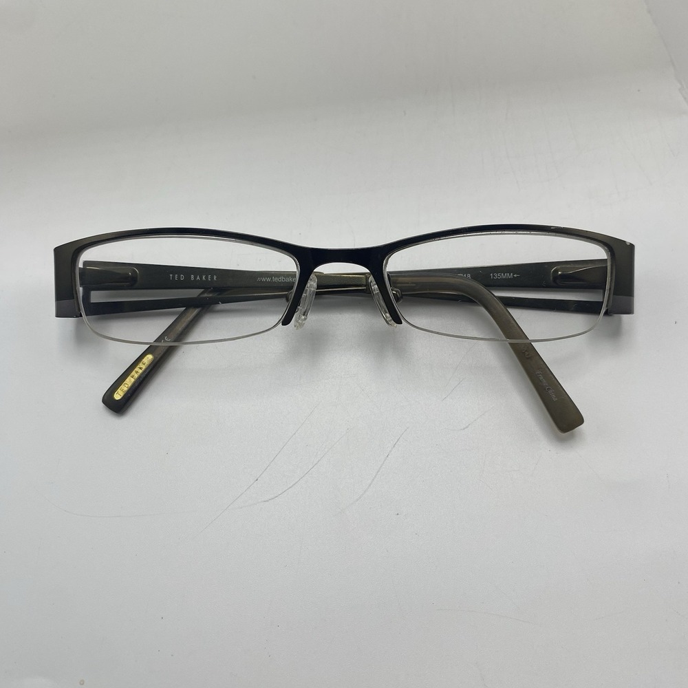 Ted Baker Eyeglasses FRAME ONLY Jimmy Zero B142 Oli 52-18-135 Black 569